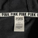 PINK - Victoria's Secret PINK by Victoria’s Secret Hoodie Small Black Heather Zip Up Logo Sweatshirt Photo 2
