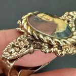 Vintage Unsigned Victorian Lady Portrait Cameo Scarf Clip 9g. Gold Photo 10