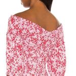 BB Dakota Steve Madden Abstract Ditsy Smocked Top Violet Icing Photo 3