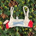 Saint Maddox x Anthropologie Scoop Bikini Top Size Large NWT White Photo 1