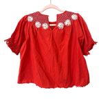 Saylor Zuzu Daisy Floral Top Red Medium Photo 2