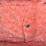 Free People jacket teddy Bear pink small we the free fuzzy cozy pockets snap Photo 3