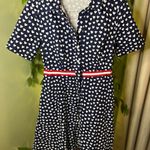 Draper James  Americana Dress Size 4 Fit and Flare Collared Short Sleeve Dress Photo 2