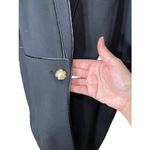 Chico's Jacket Womens Black Embroidered Floral Elegant Chic Size 12/14 Photo 5