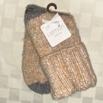 Lemon Handcrafted Socks in Cream and Gray Photo 1