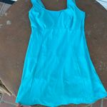 Free People Vintage 90s seawaves teal one piece swim dress sz m Photo 3
