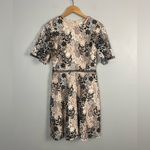 Shoshanna ANTHROPOLOGIE  FLUTTER-SLEEVE DRESS- SIZE 2 nude black white Photo 3