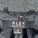 Alex Marie Gray Shimmer 3 Button Blazer w Shawl Collar Women’s Size 8 Lined Photo 3