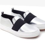 ZARA Silver Metallic Sneakers Photo 0
