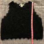Sans Souci Black Textured Crop Top Photo 1