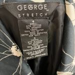 George Womens Black White Floral Trench Coat‎ 4 Classic Preppy Spring Artsy Photo 13