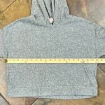 Adrienne Vittadini  Sport Gray Long Sleeve Short Shirt Hooded Medium Photo 3