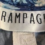 Vintage 90s Rampage Blue Granny Floral Sleeveless Midi Dress Flowy Romantic Size M Photo 7