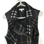 CAbi Vest Size Medium Style 517 Moto Plaid Top Sleeveless Belted Waist Classy Photo 2