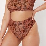 Nasty Gal Leopard High Waisted Bikini Bottoms NWT Photo 3