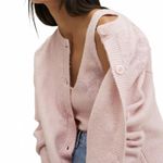 Mango Wool-Blend V-Neck Beading Detail Vest Top Pastel Pink Purple NWT Large Photo 4