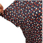 Seidensticker European Geometric Printed Short Sleeve Midi Dress Size Large NWT Blue Photo 2