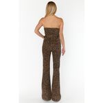 Show Me Your Mumu Sante Fe Jumpsuit in Leopard Latte Denim M Photo 6