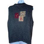 Christopher & Banks  Hand Embroidered Christmas/Holiday Sweater Vest Photo 5