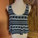 Vtg Y2K Deb geometric open back crop top Photo 7