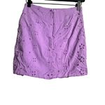 ASHLEY PARKER x RTR Women's Purple 100% Cotton Eyelet Wrap Mini Skirt Size 2 Photo 8
