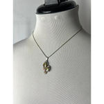 hawaii y2k jeweled silver toned multicolored slipper charm necklace Photo 2