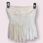 Wet Seal Strapless Peplem Halter in Cream with Gold Accent - size small Photo 4