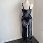 No Boundaries  Jumpsuit Womens Sz Medium Black White Striped Coastal Boho Photo 5