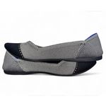 Rothy's Womens Pointed Toe Flats Black White Woven Knit Comfortable Shoes US 9.5 Photo 3