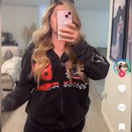 Tik Tok Viral Racetrack‎ Hoodie Sweatshirt Black Acid Wash Flame Motocore Size M Size M Photo 6