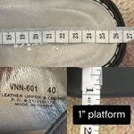 Alegria Vanna Black Leather Studded Slide Wedge Sandals Boho Earth Witch Fairy Photo 6