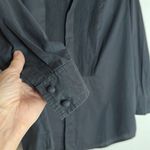 Soft Surroundings Vintage Black Pleat Front Button Down Shirt Medium Petite Photo 3
