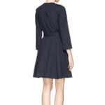 Theory  • RARE Navy Mariela Zip Front Poplin Dress Photo 2