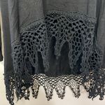 Vintage Havana  black boho lace trim long sleeve tunic Photo 2