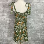 O.p.t Chic Floral Mini Dress in Green and Orange Size 10 Photo 3
