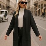 Babaton Aritzia  Grey Wool Linen Blend Maxi Cardigan Capsule Cozy City Career XS Photo 0