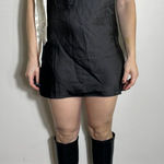 Forever 21  Satiny Black Mini Dress with Cream Bow Size M NWT Photo 0