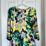 JEAN PIERRE KLIFA Daphne Sheath Dress Yellow Green Size Medium Abstract Bright Photo 6