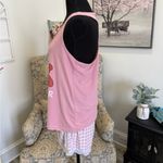 Sweet Pink and White Pajama Set with Bear Graphics Size L Photo 3