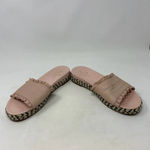 Kate Spade ‎ Zahara Pink Leather Ruffle Slide Espadrille Sandals Size US 6 Photo 3