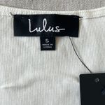 Lulus  Women’s Sweetness Simplified white Ribbed Short Sleeve Top size Small Photo 3