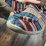 Roper Chillin Aztec Driving Moc Shoes in Blue Aztec Stripe Fabric 7 Photo 10