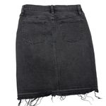 J.Crew Skirt Womens 26 Black Denim Raw Hem Pencil Mini Cotton Photo 2