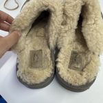 UGG  Slippers Womens Size 8 Knit Shearling Grey Green‎ Slip On Cozy Shoes Warm Photo 6