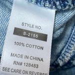 Molly green Blue Button Fly Pockets Midi Flared A-Line Denim Jeans Skirt Size M Photo 4