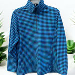 Lands' End Lands’ End Women’s Houndstooth Fleece 1/4 Zip Large Photo 0