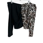 Ashley Stewart Plus Sz 18 20 Leopard Print Off the Shoulder Top Ruched Two Tone Photo 2