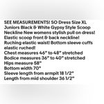 SO  Dress Size XL Juniors Black & White Skater Gypsy Style Scoop Neckline New Photo 8