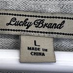 Lucky Brand Pullover Long Sleeve Floral Sweater Gray Layered Round Neck Size L Photo 5