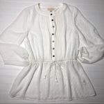 Mod Cloth Adored Aesthetic Swiss Dot Blouse Small Photo 2